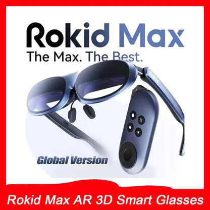 Rokid Max AR 3D Smart Glasses Station Overseas Global Version Micro OLED 215" Max screen FoV Viewing For Video Games